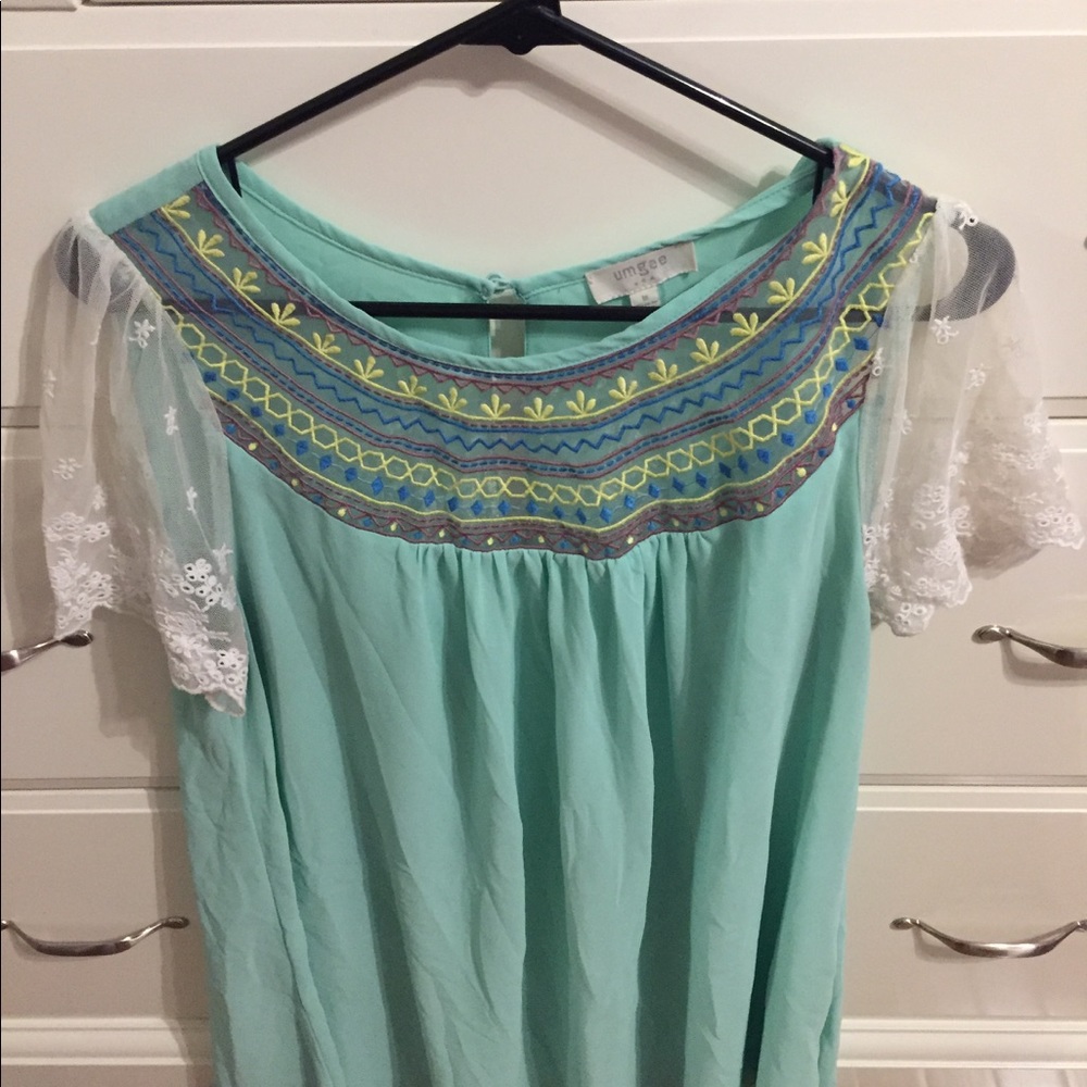 Mint green dress